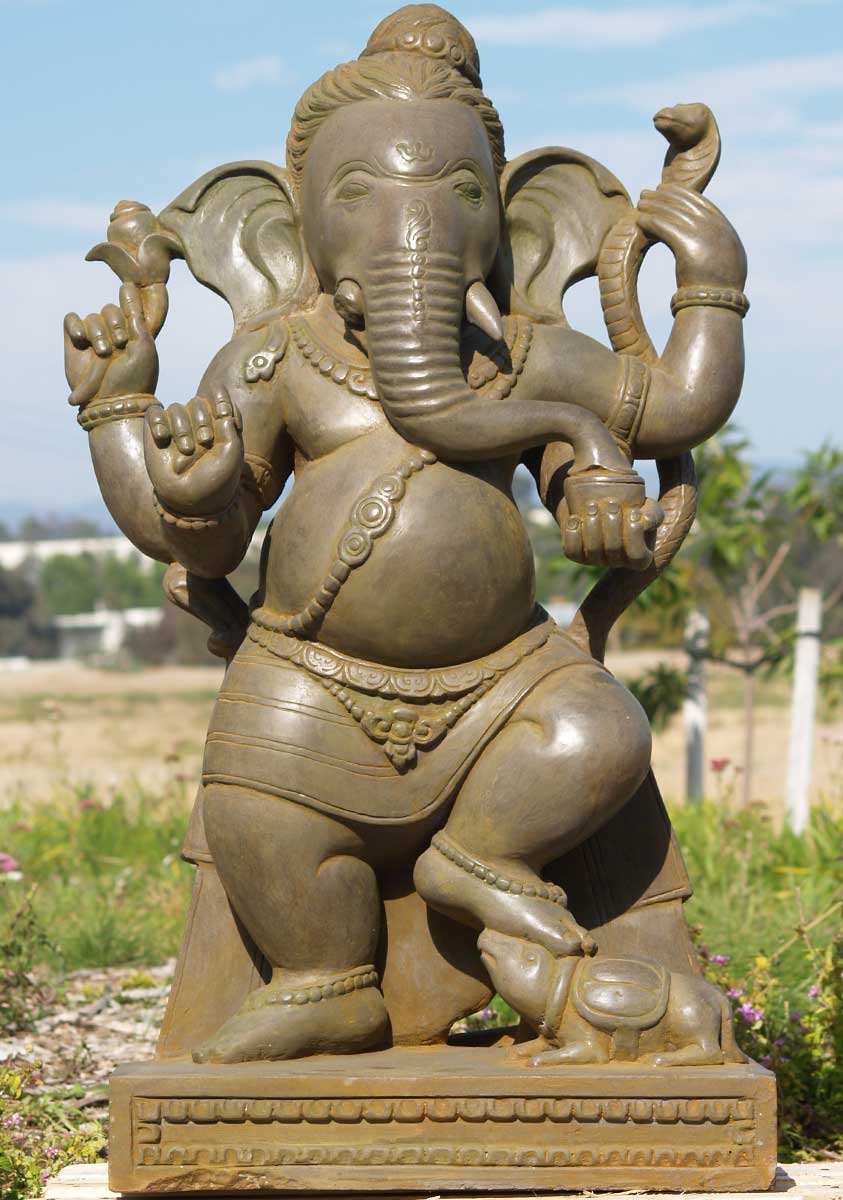 Stone Garden Standing Ganesha 40"